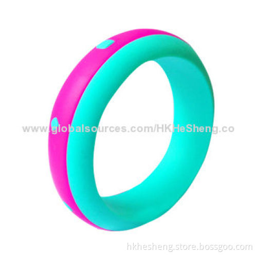 2014 New Developed Characteristic Silicone Bangles, Food-grade and BPA-free